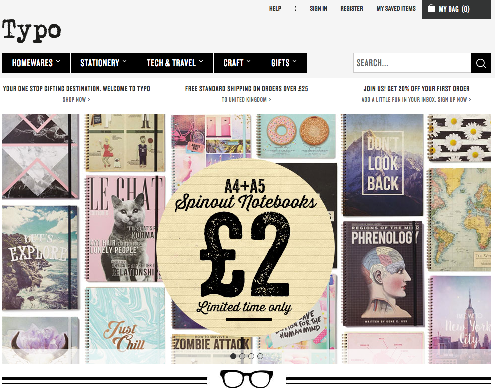 Typo uk deals website