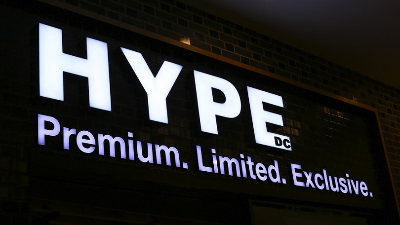 Image of Hype DC store signage.
