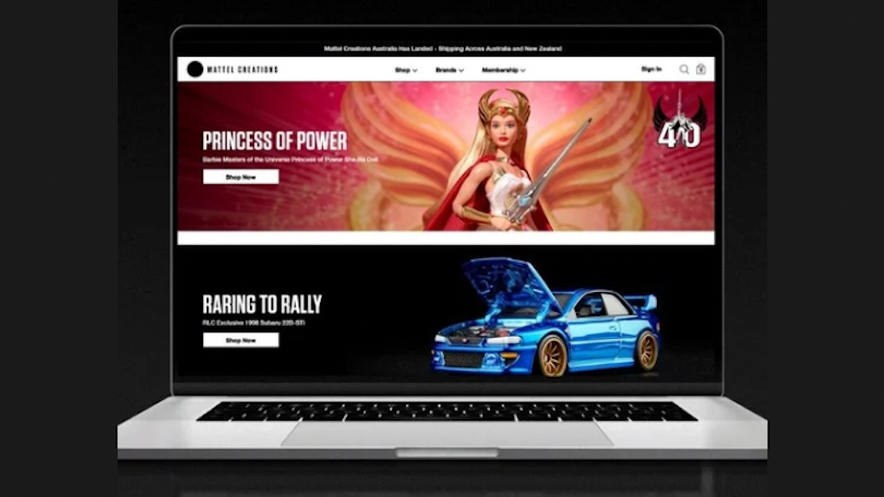 Mattel Creations website