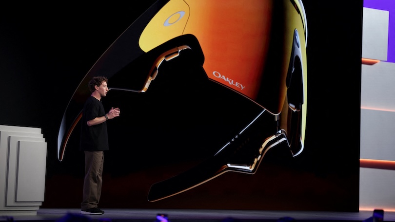 Meta CEO Mark Zuckerberg delivers a speech during the Meta Connect event at the company's headquarters in Menlo Park